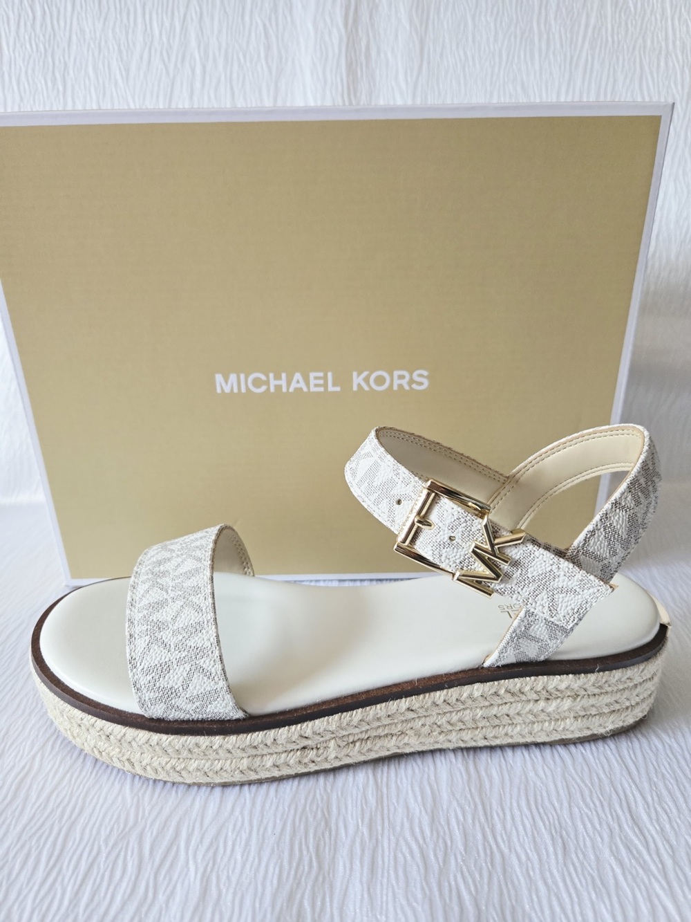 Michael Kors Richie Signature Logo Platform Espadrille Sandal